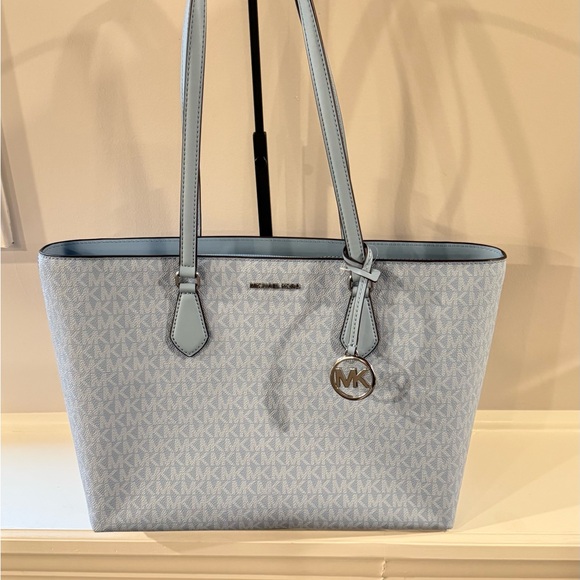 Michael Kors Handbags - Michael Kors Sky Blue Sheila Signature Tote NWT